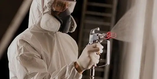 Airless paint spraying